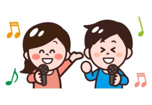 カラオケを楽しむ人