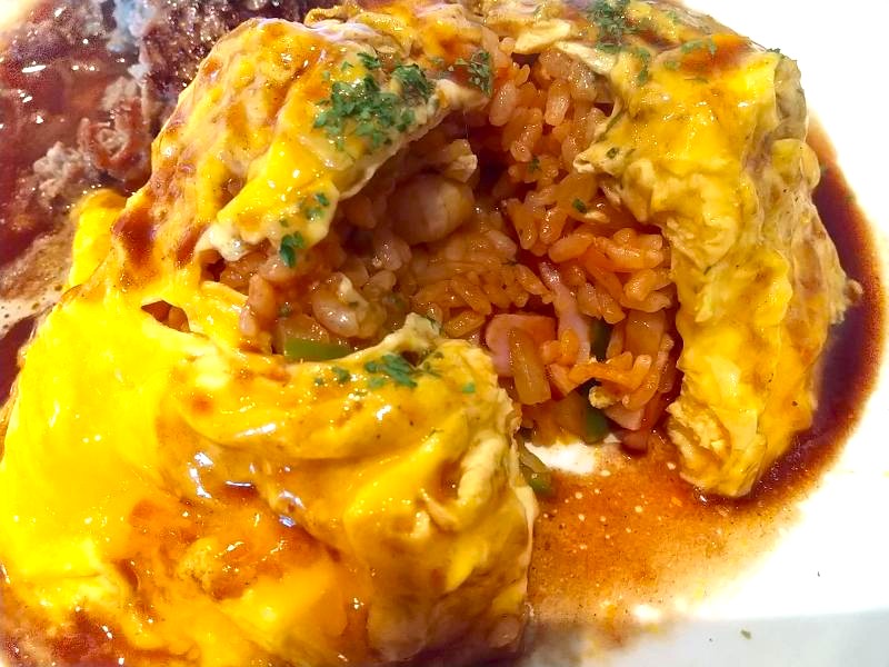 オムライスの中のケチャップご飯