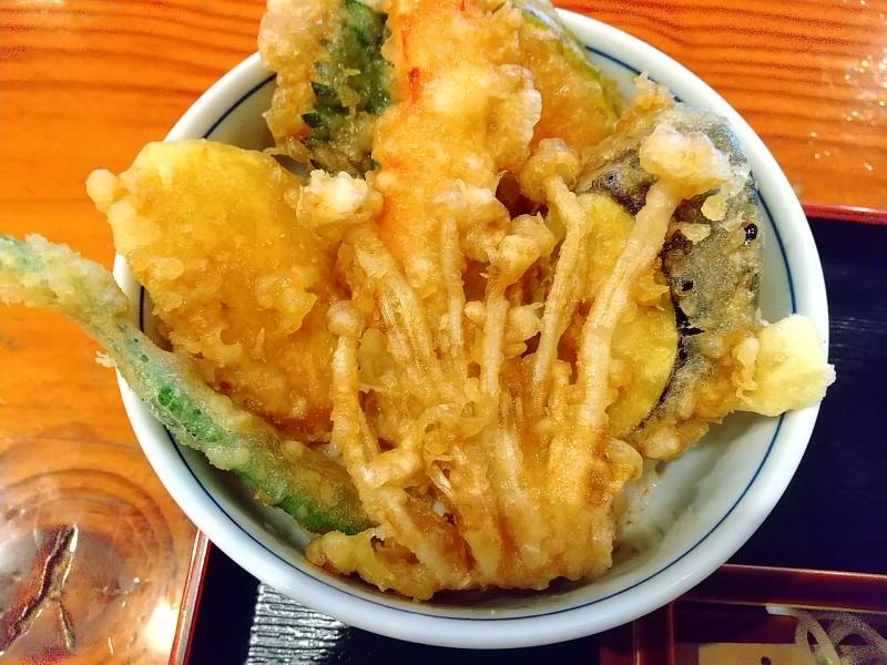 Aセットのミニ天丼