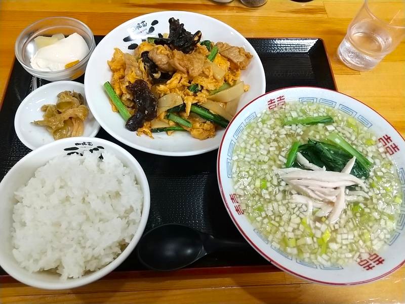 天心 須賀川店の「定食＋ハーフラーメンセット」