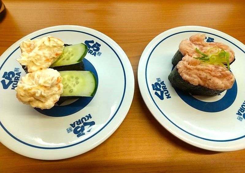 くら寿司のえびマヨ＆ねぎまぐろ