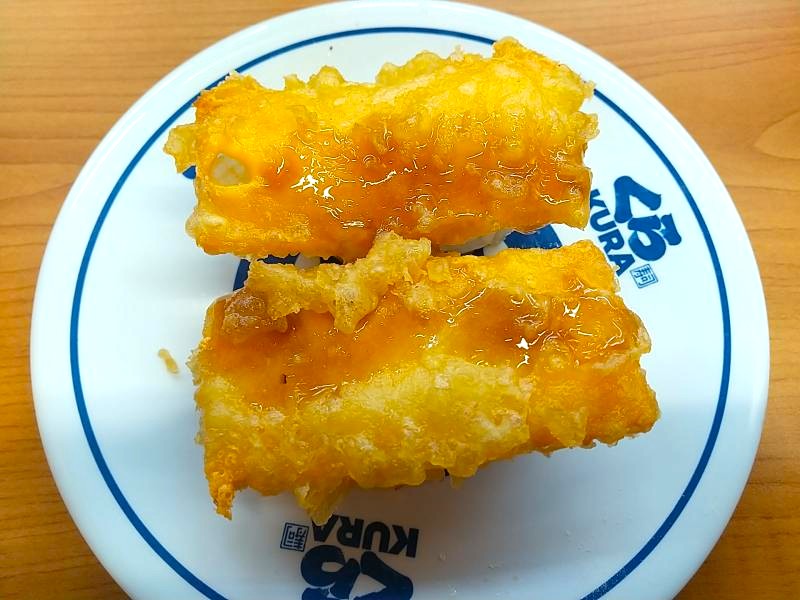 くら寿司の濃厚チェダーチーズ天にぎり