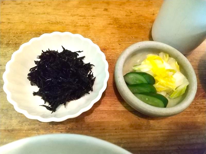 辰巳のひじき煮とお新香