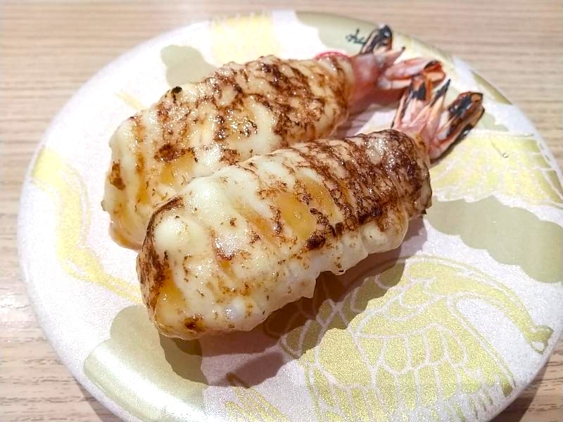 八千代の大赤海老の味噌マヨチーズ炙り
