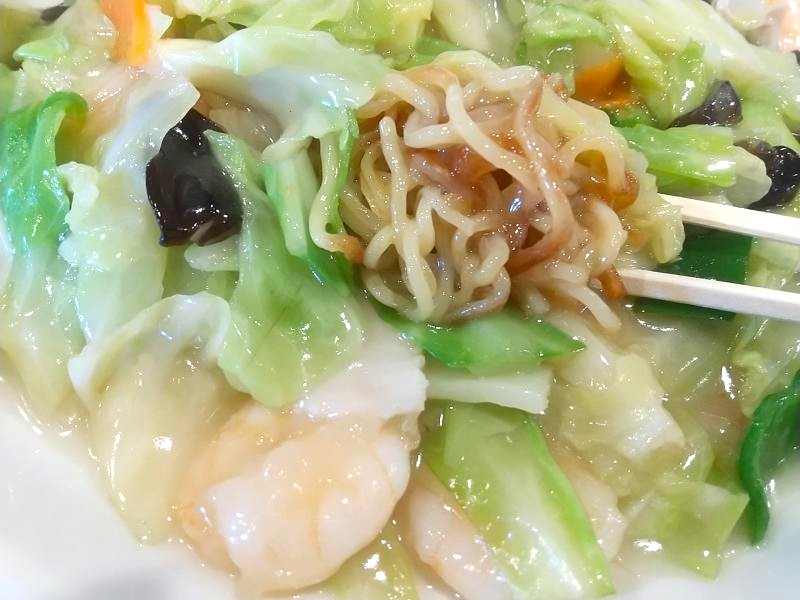えびあんかけ焼きそばのお焦げ