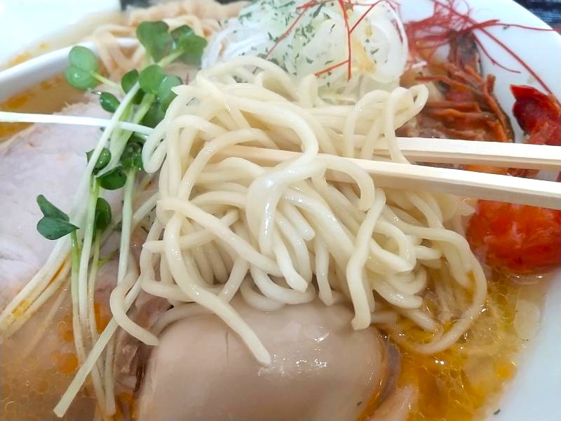 海老香る塩そば A 煮玉子付